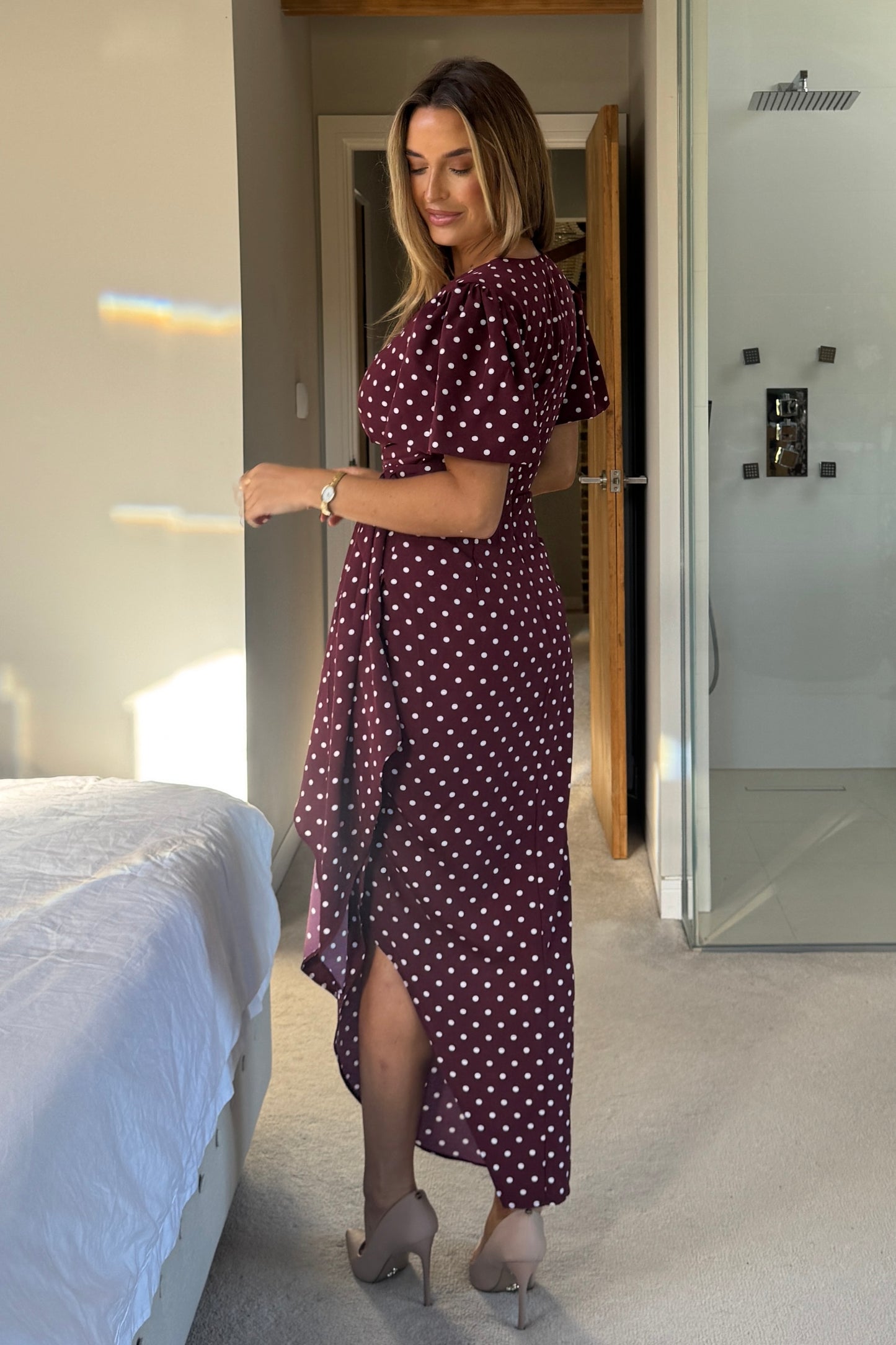 Berry Spot Midi Dress