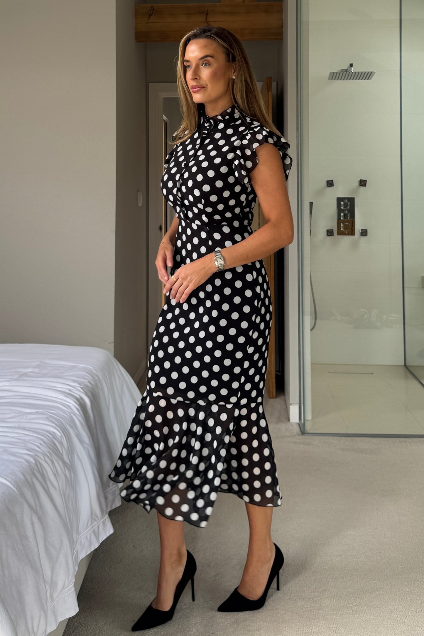 Hannah Spotty Midi Dress