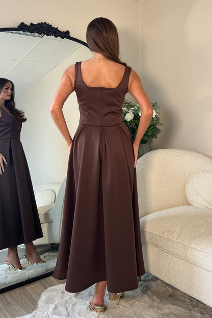 Erica Square Neck Midi Dress