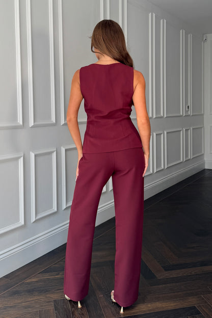 Jamie Waistcoat - Berry
