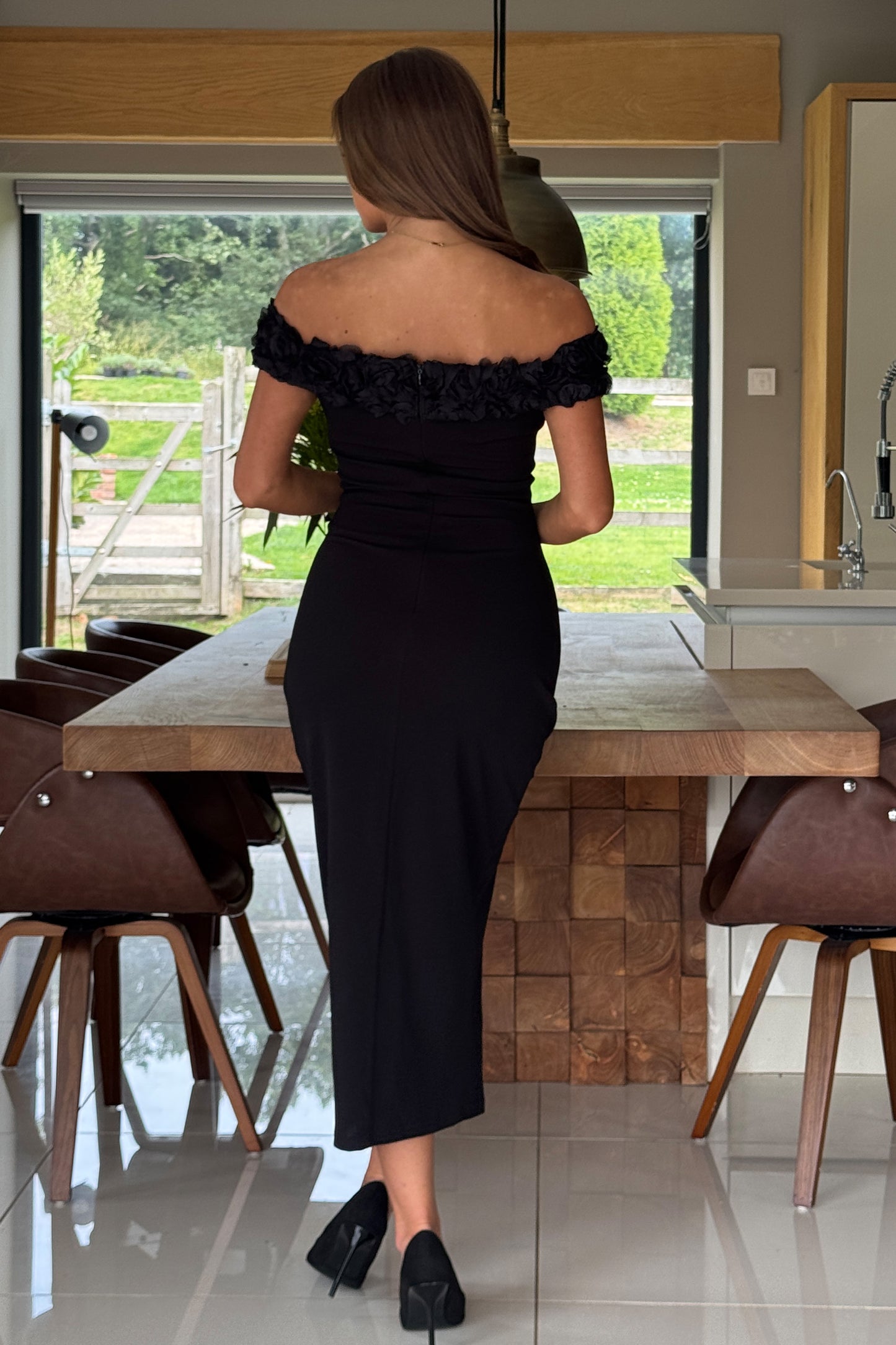 Floral Detail Midi Dress