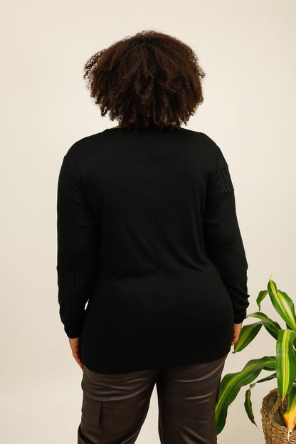 Two Tone Black Blouse