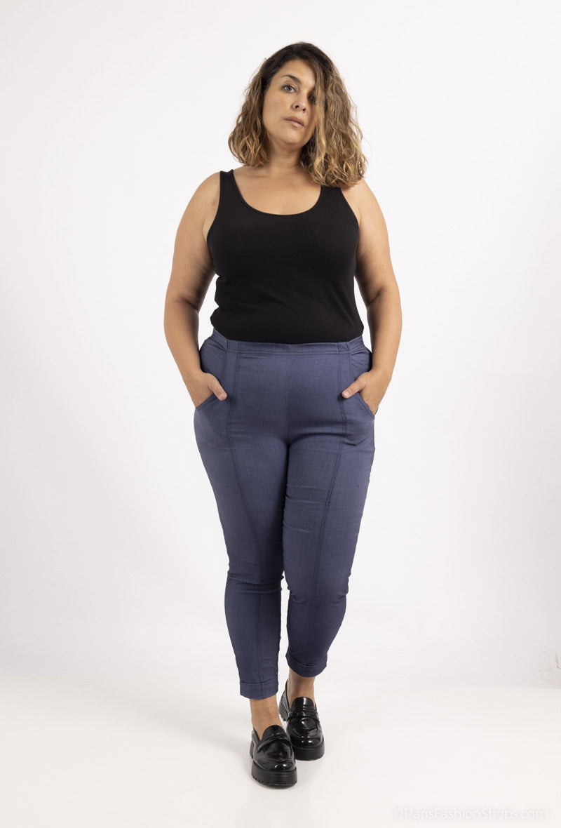 Basic Blue Jeggings Plus
